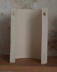 Applique murale en grès chamotté crème, vue de derrière