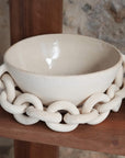 Coupe décorative CYCLADES, grès crème chamotté