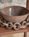 Coupe décorative Cyclades grès marron