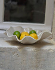 Coupe Ibiza grand modèle, grès lisse émail transparent. Coupe à fruits, céramique artisanale