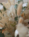 KLAYA x LES RENOUÉES | Vase & bouquet de fleurs séchées, crème eucalyptus