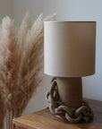 ANDROS | Lampe sable brun & ivoire
