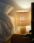 IOS | Lampe sable clair & jute