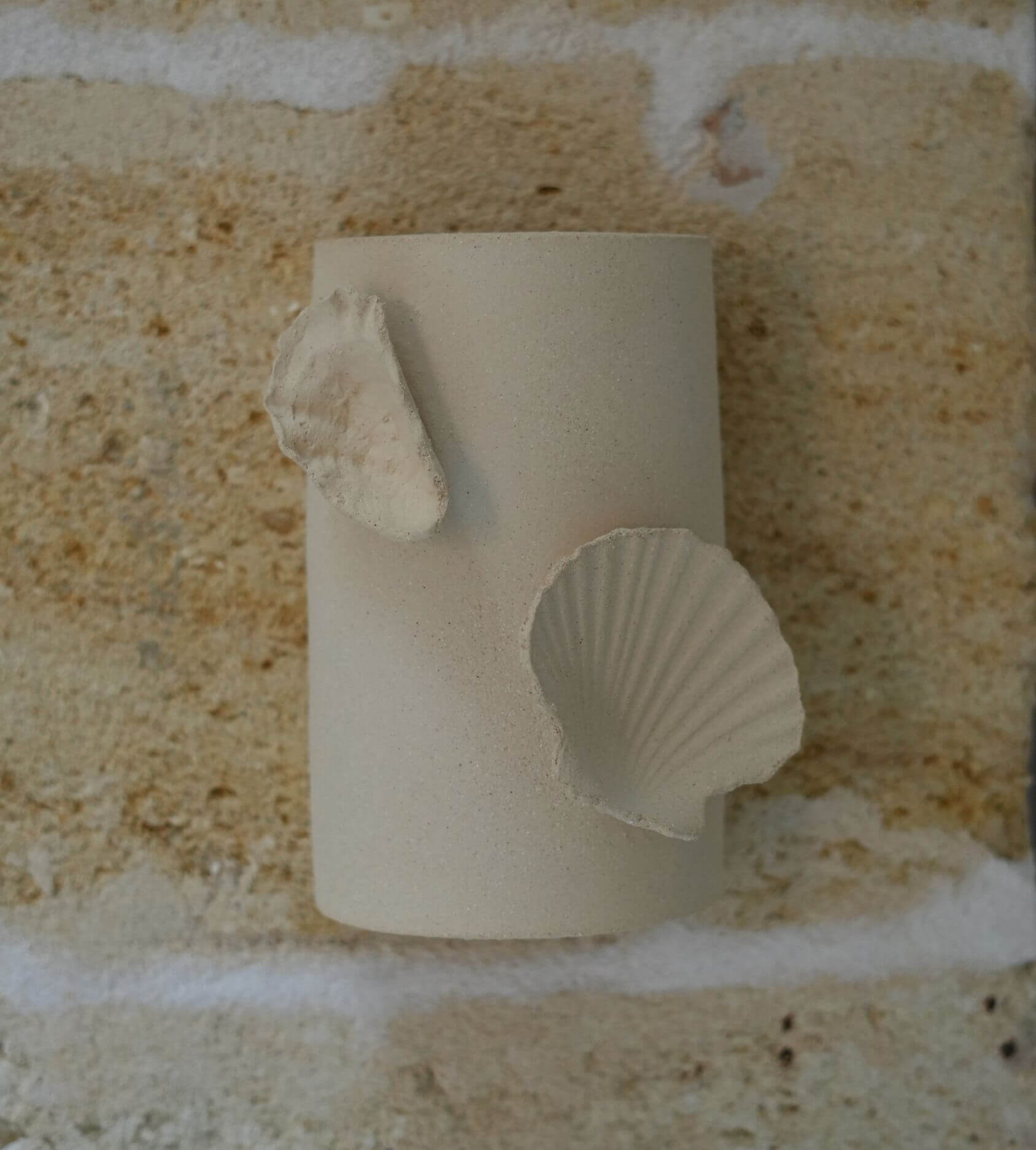 Applique Pyla, en grès chamotté, céramique artisanale