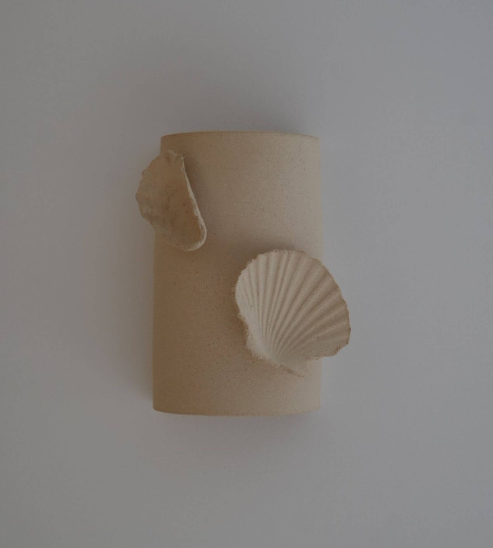 Applique murale Pyla, en grès chamotté, céramique artisanale