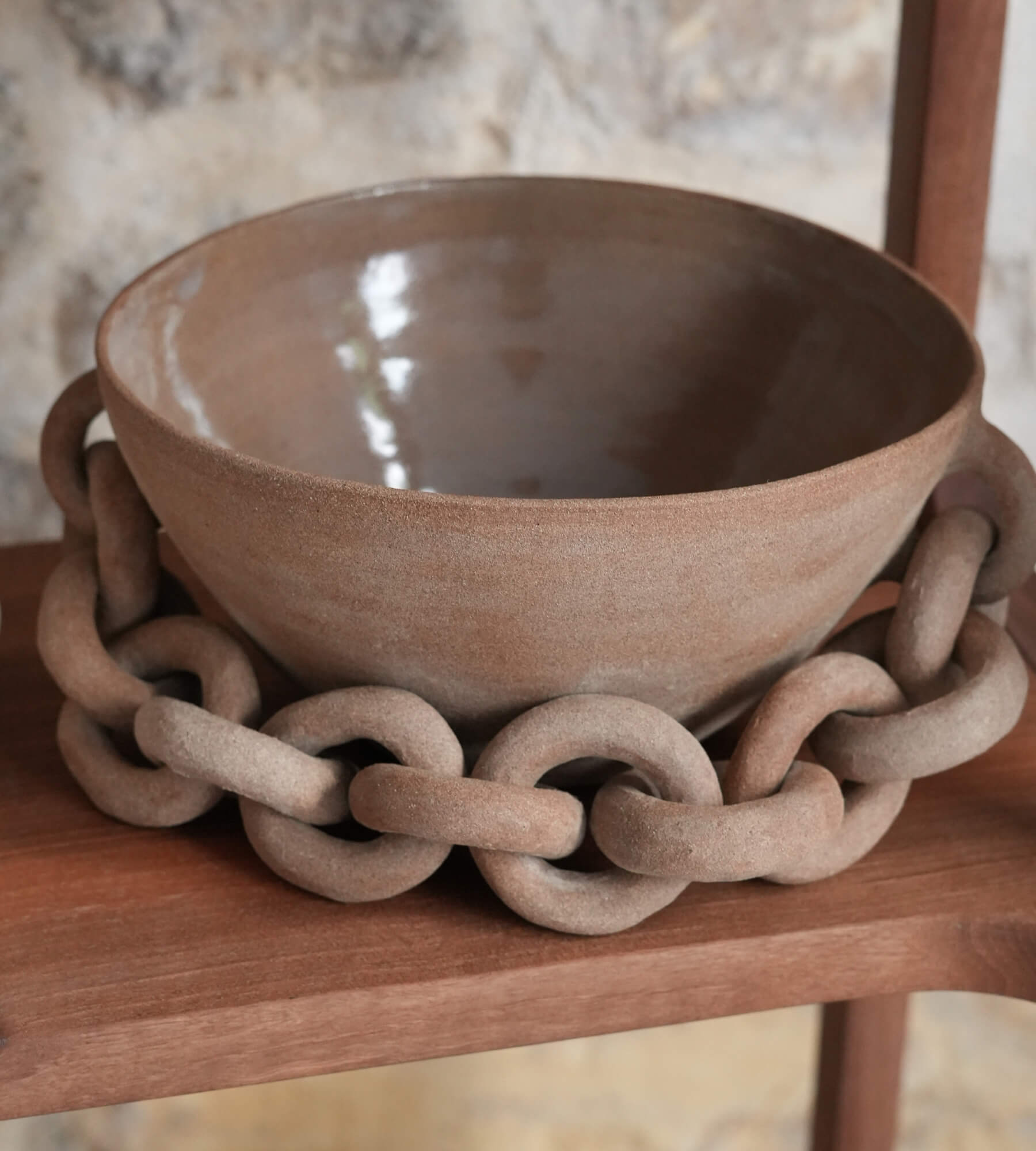 Coupe décorative Cyclades grès marron