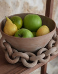 Coupe à fruits CYCLADES grès sable brun