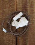 MINORQUE | Lampe sable brun & ivoire