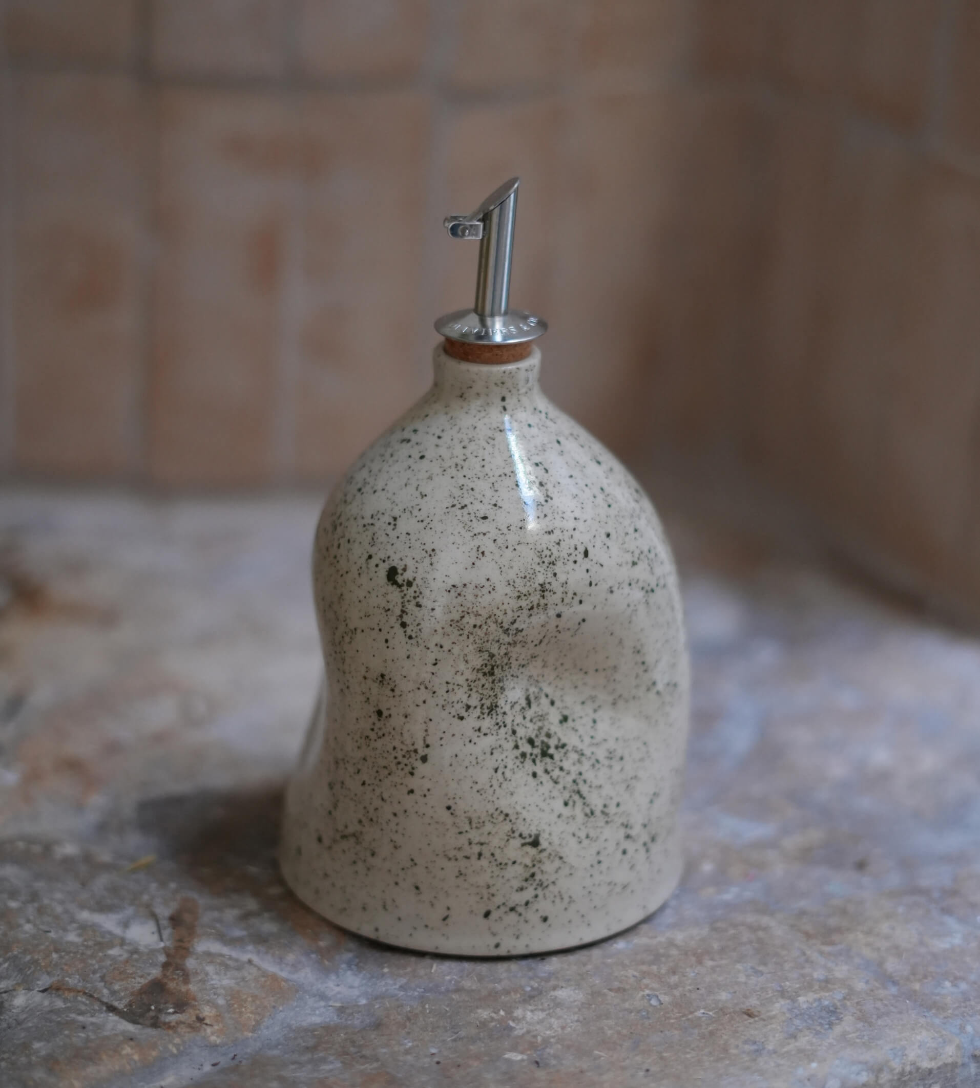 Huilier MILAN beige splash vert 