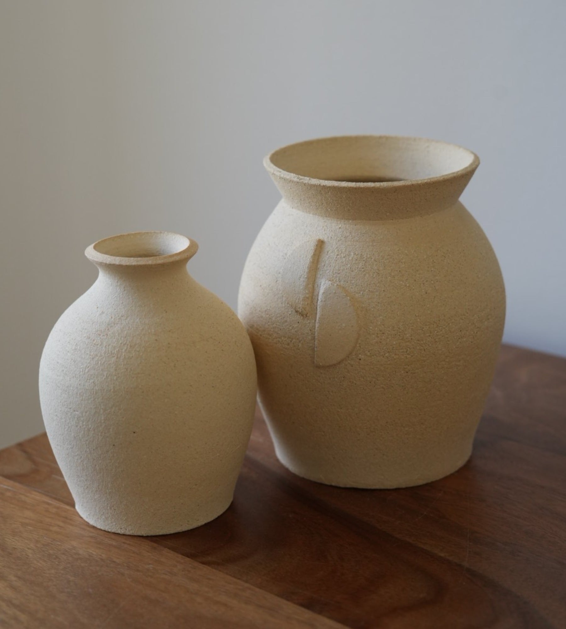 KOS | Vase motif lunes, crème