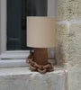 Lampe Andros marron ivoire de face 