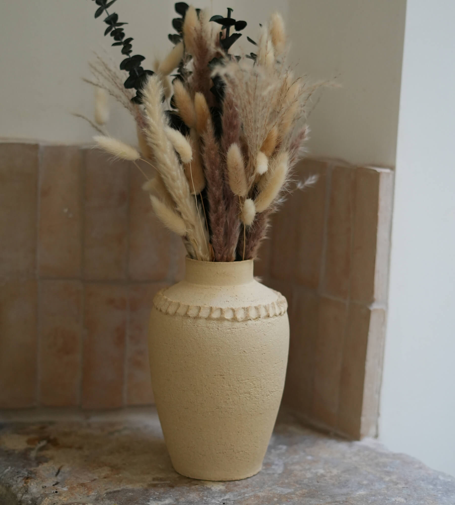 Vase DAHKLA tressage grès chamotté 